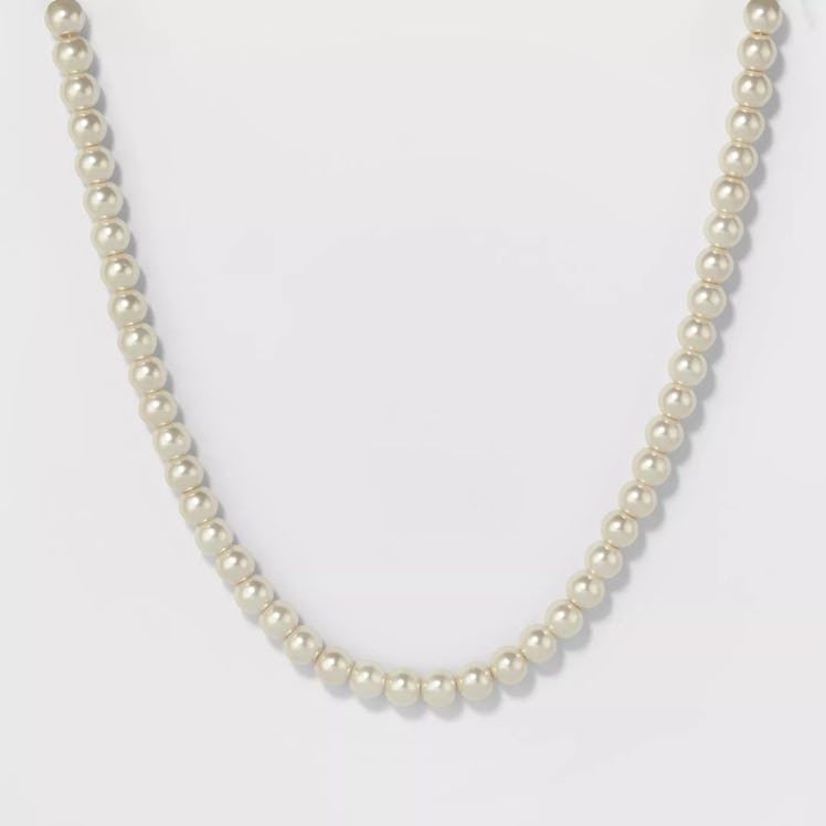 A New Day Silver Short Pearl Necklace