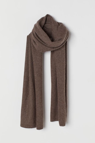 H&M brown cashmere scarf.