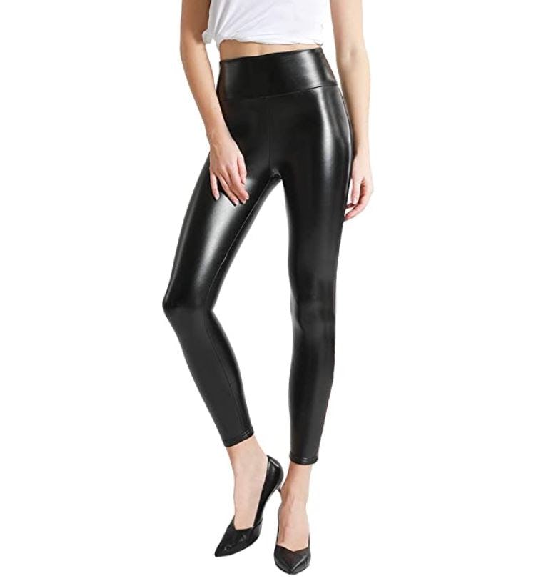 Tagoo Stretchy Faux Leather Leggings