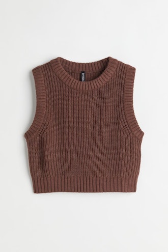 H&M brown sweater vest.