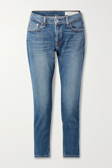 Dre Cropped Low-Rise Slim Boyfriend Jeans