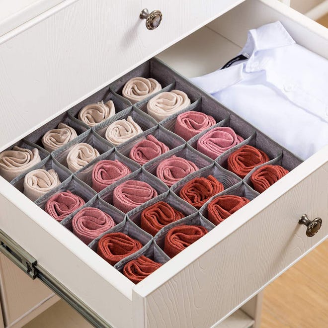 Qozary Socks & Underwear Drawer Organizer (2-Pack)