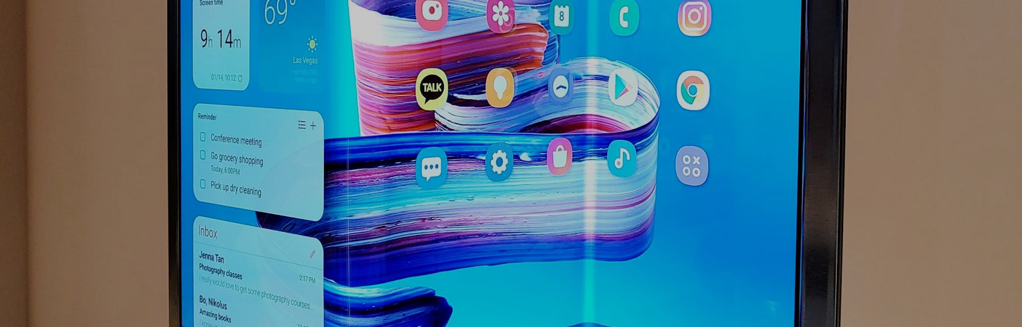 Samsung's Flex S concept on display at CES 2022.