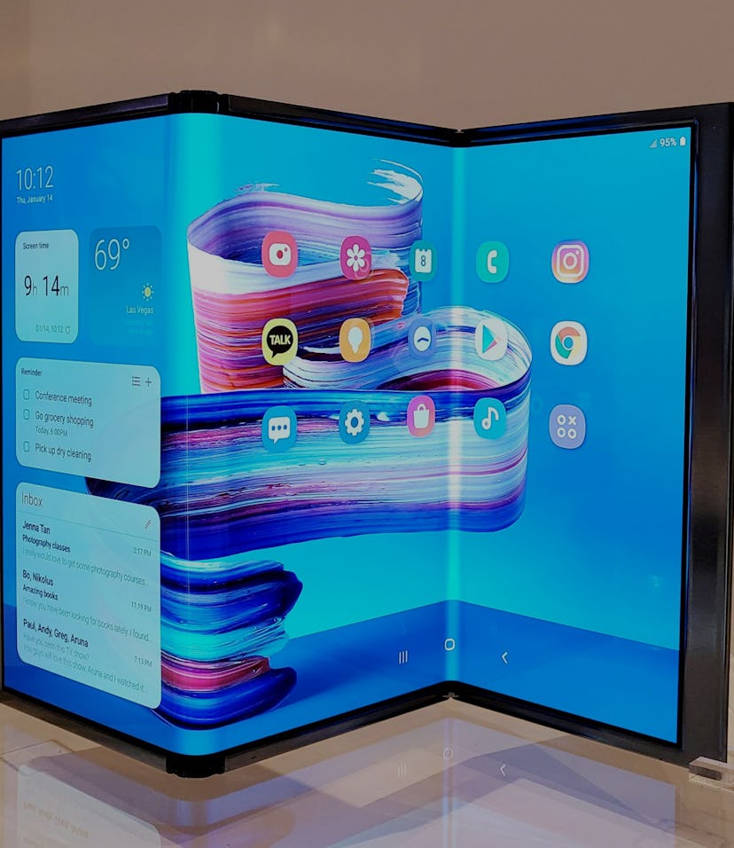 Samsung's Flex S concept on display at CES 2022.