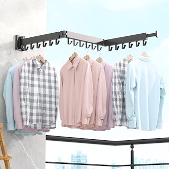 BOQORAD Wall-Mounted Clothes Hanger Rack