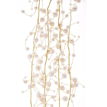 Pearl and Gold Christmas Garland