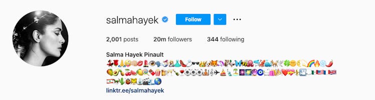 Salma Hayek's Instagram Bio