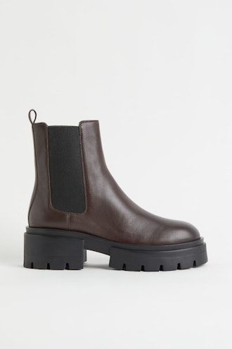 H&M brown Chelsea boots.
