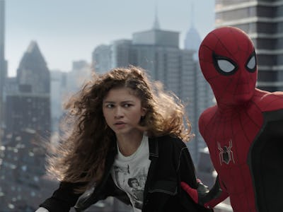 Zendaya and Tom Holland in "Spider-Man"