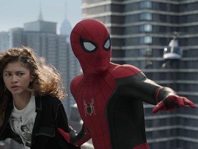 Zendaya and Tom Holland in "Spider-Man"