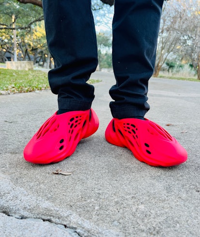 Wearing Kanye's vermilion foam runner Adidas Yeezy Foam Runner: Best slippers ever?