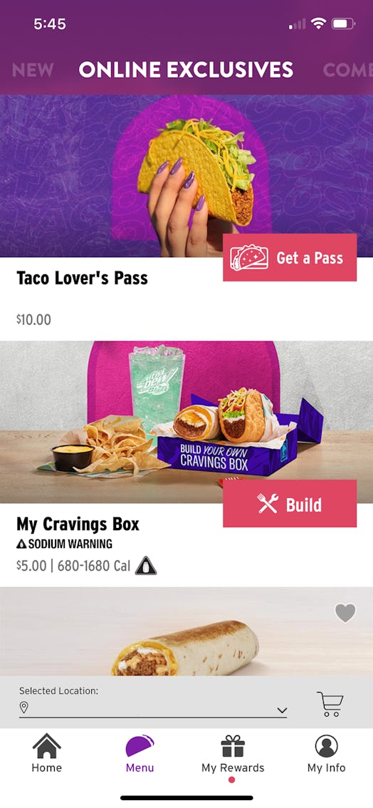 Here's how to get Taco Bell's taco subscription in the app.