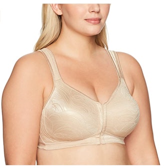 Playtex 18 Hour Front Close Wirefree Back Support Full Coverage Bra