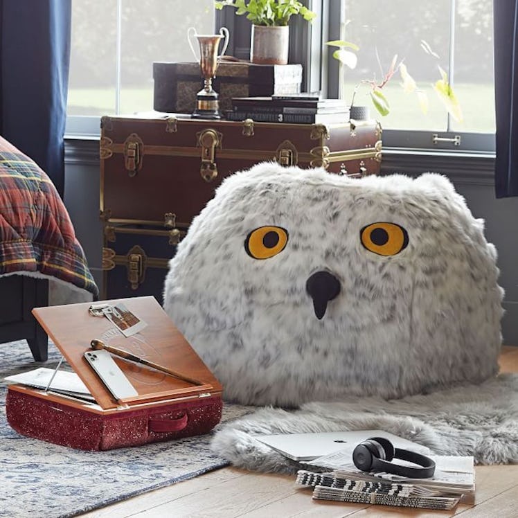 Pottery Barn Teen 'Harry Potter' Gryffindor collection includes Hedwig Bean Bags.