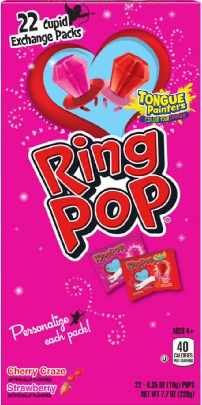 Ring Pop Valentines, Red and Pink Lollipops