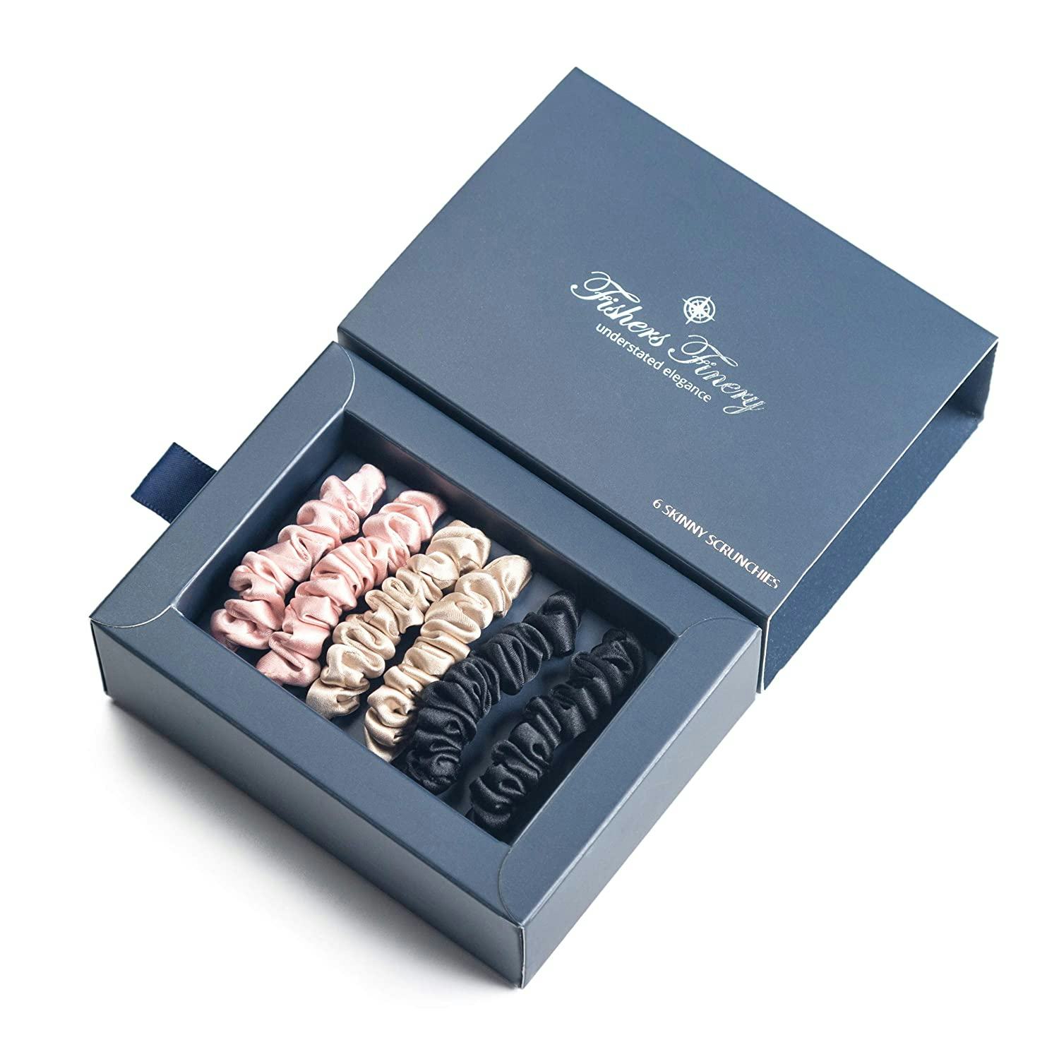 Fishers Finery Silk Scrunchies (6-Pack)