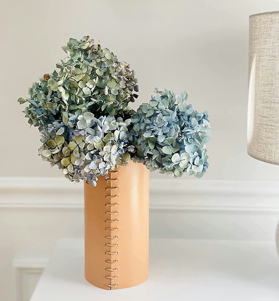 Glimpse &amp; Hollow Leather Vase