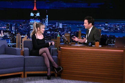 Sabrina Carpenter during an interview with host Jimmy Fallon on Tuesday, January 4, 2022.