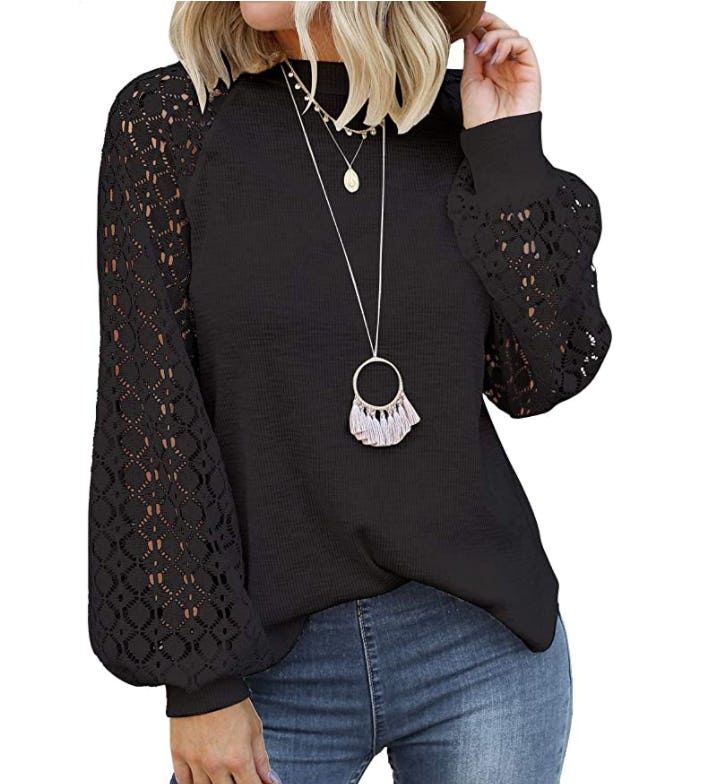 MIHOLL Lace Sleeve Blouse