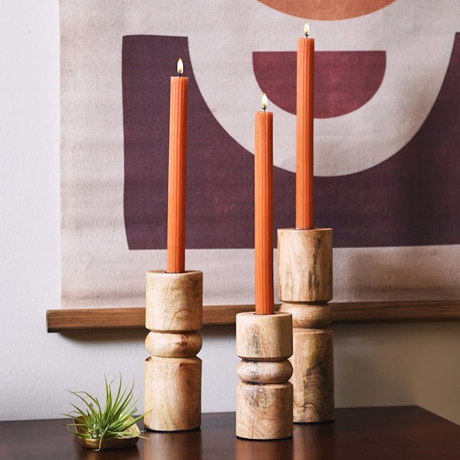 Main + Mesa Ribbed Taper Candles (6-Pack)