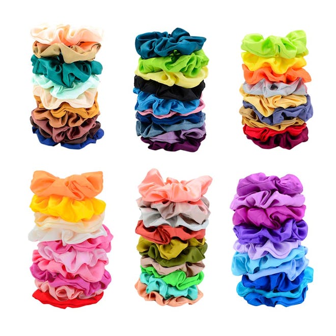 Simnice Satin Scrunchies (60-Pack)