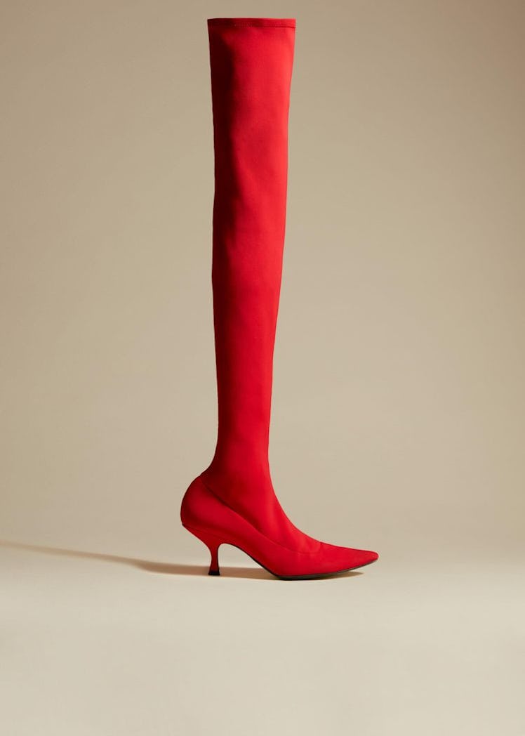 The Taylor Over-the-Knee Boot in Red