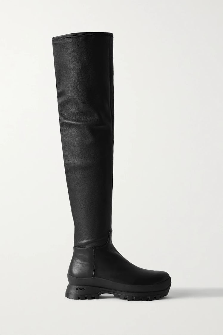 Irma Stretch-Leather Over-the-Knee Boots
