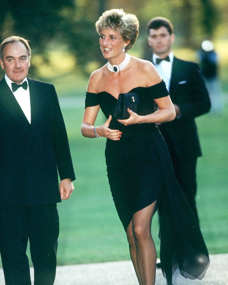 Princess Diana's revenge dress & collingwood pearl earrings.