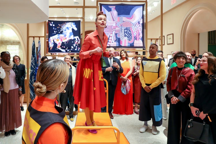 Performers at Hermes store opening
