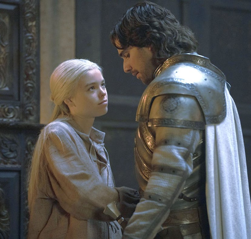 Milly Alcock and Fabien Frankel as Rhaenyra and Criston Cole in House of ther Dragon