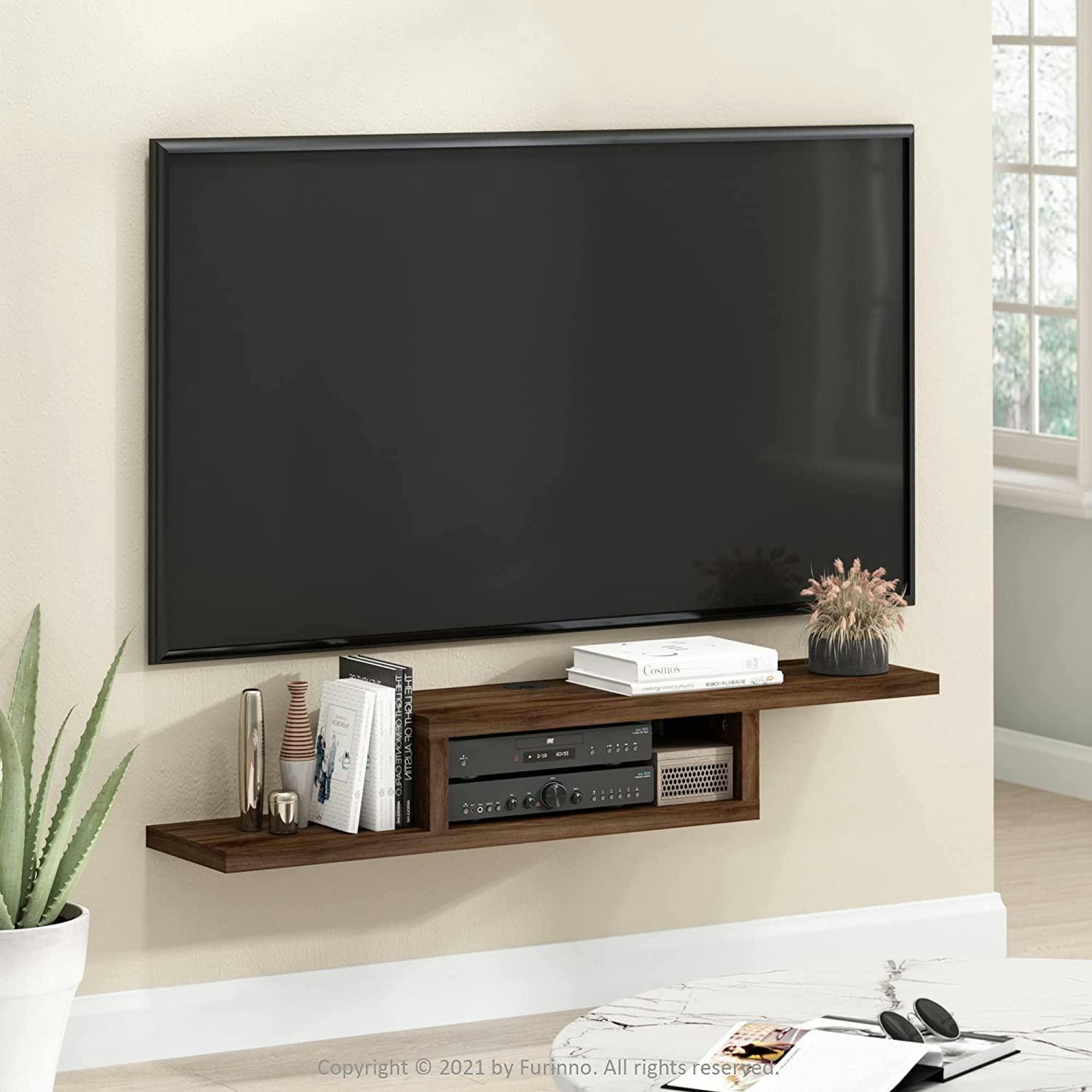 Furinno Indo Wall Mounted Floating Media Console