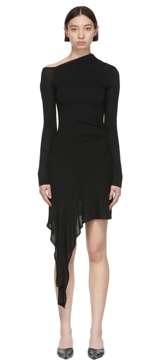 sexy black bridesmaid dresses Sexy Plunge Neck Bridesmaid Dresses Satin Split – Lisposa