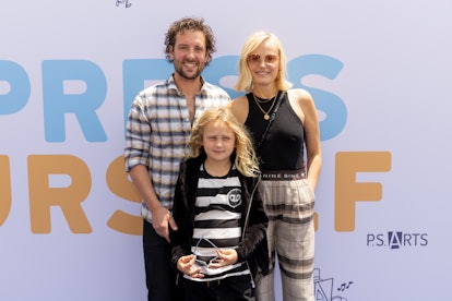 Akerman and her son Sebastian Zincone, along with her husband Jack Donnelly, at the P.S. ARTS 'Expre...