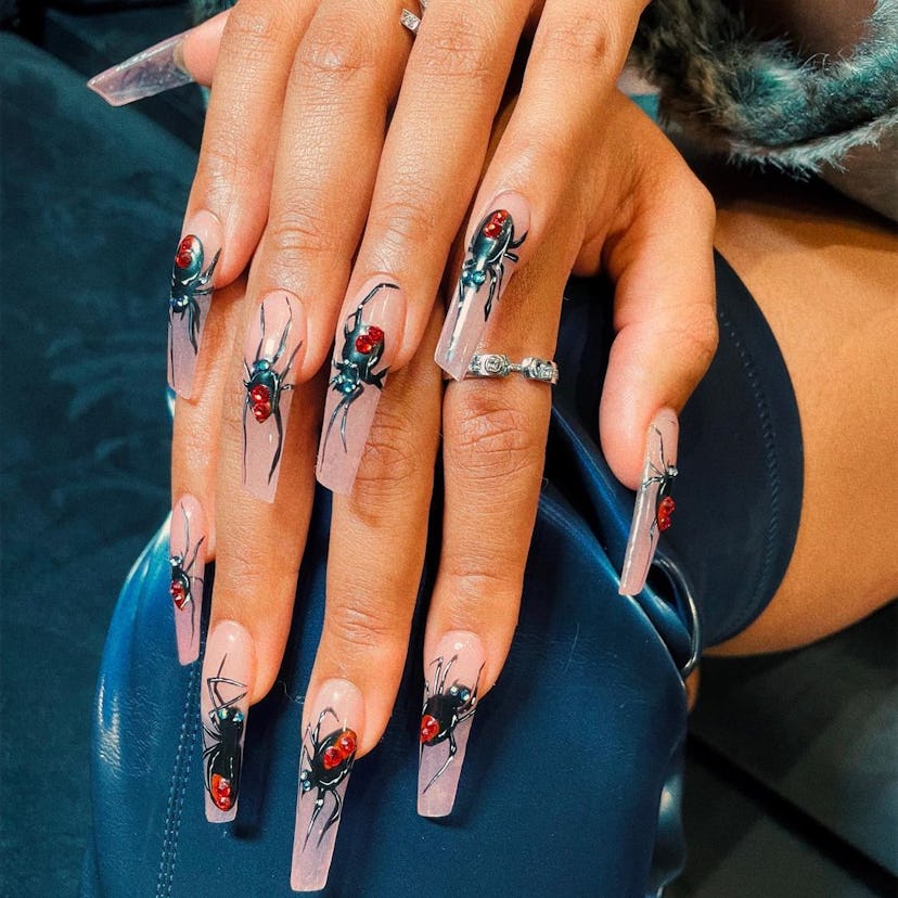 Megan Thee Stallion spider nails stranger things 