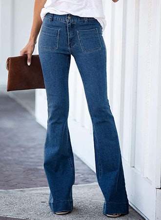 Sidefeel Button Fly Bell Bottom Jeans