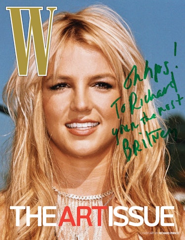 Singer Britney Spears on the cover of the W-Art issue.