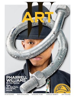 Music producer Pharrell Williams on the cover of W's Art issue.