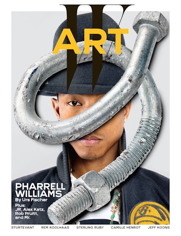     Music producer Pharrell Williams on the cover of the W-Art issue.