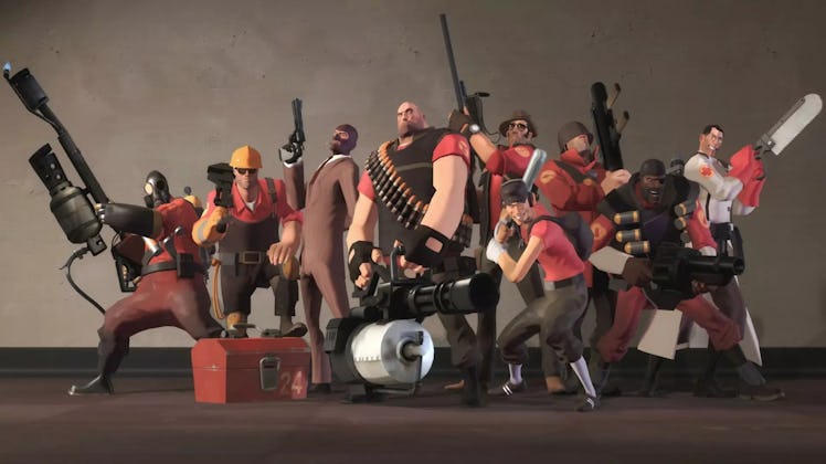 All characters from the video game Team Fortress 2 in one place in The Orange Box