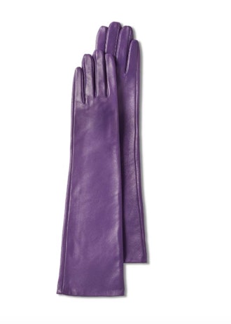 Long Leather Gloves - Sergio Hudson x Target Purple