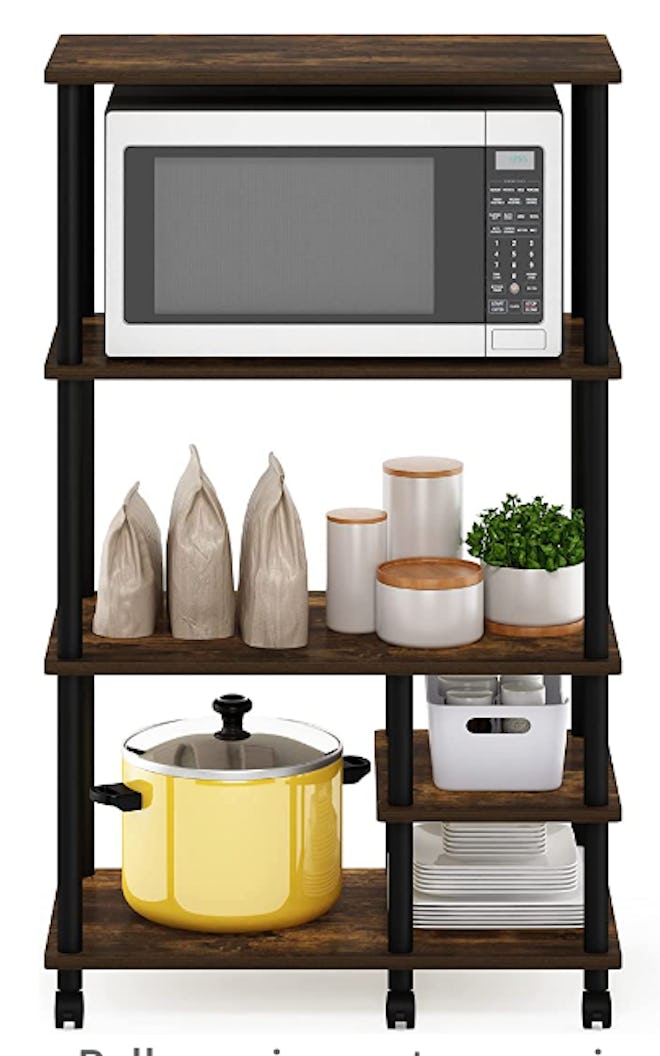 Furinno Turn-N-Tube 4-Tier Toolless Kitchen Storage Shelf Cart