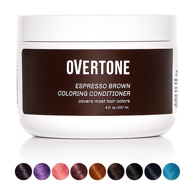 oVertone Haircare Semi-Permanent Color Depositing Conditioner Espresso Brown