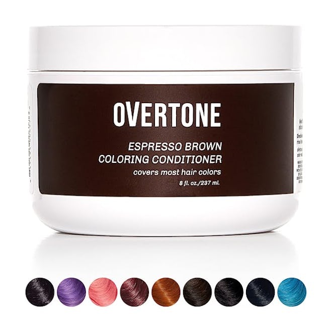 oVertone Haircare Semi-Permanent Color Depositing Conditioner Espresso Brown