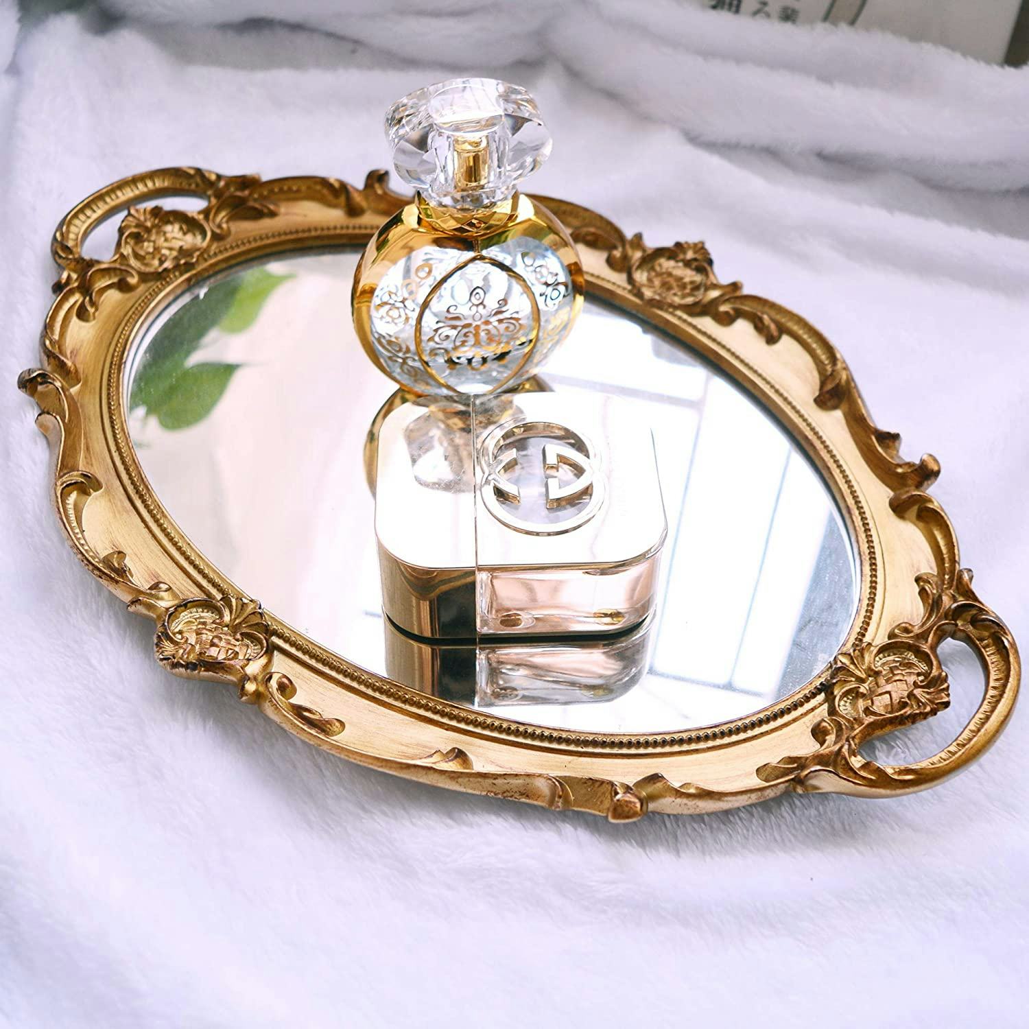 Mukily Mirrored Vanity Tray