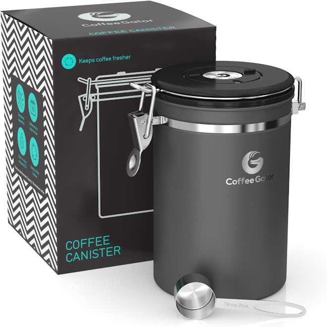 Coffee Gator Stainless Steel Container with Date Tracker