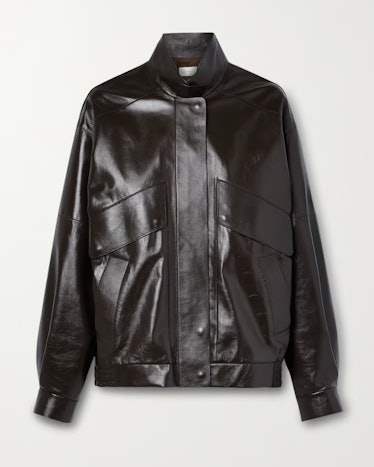 Efren leather bomber jacket