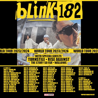 Blink-182's international tour, which will kick off in March 2023, will visit Latin America, North A...