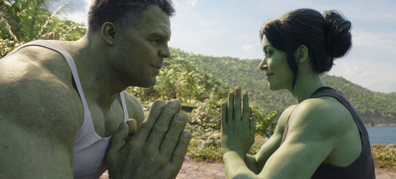 Bruce Banner trains Jen Walters in 'She-Hulk' Season 1. 
