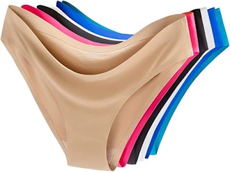 COSOMALL Invisible Seamless Bikini Underwear (6-Pack)