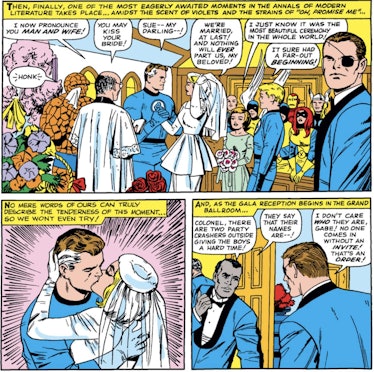 Sue Storm Reed Richards wedding avengers movie marvel Comics